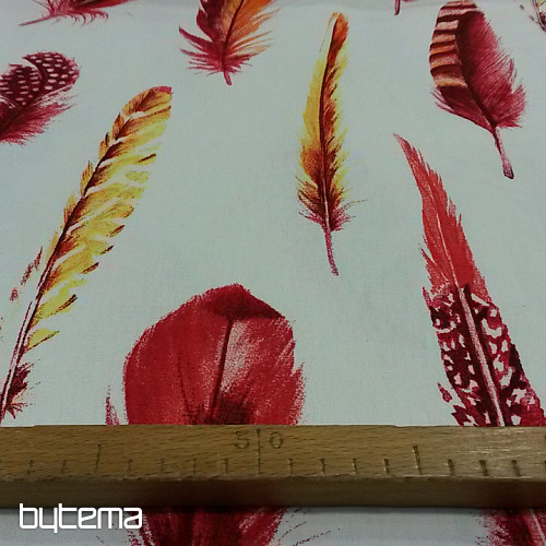 Tessuto decorativo Piume rosse