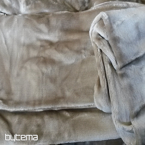 biancheria da letto in microflanella UNI grigio-beige
