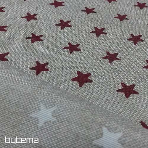 Tessuto decorativo STELLE bordeaux