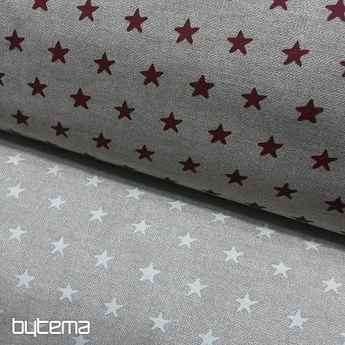 Tessuto decorativo STELLE bordeaux