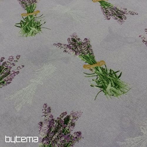 Tessuto decorativo bouquet LAVANDA LILLA