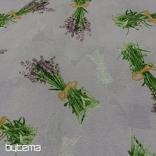 Tessuto decorativo bouquet LAVANDA LILLA