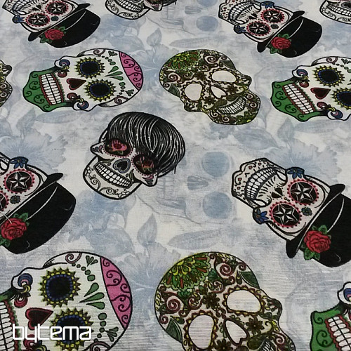 tessuto decorativo SKULL voodoo