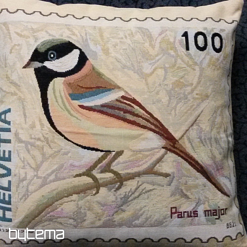 Federa decorativa TIMBRO POSTALE UCCELLI
