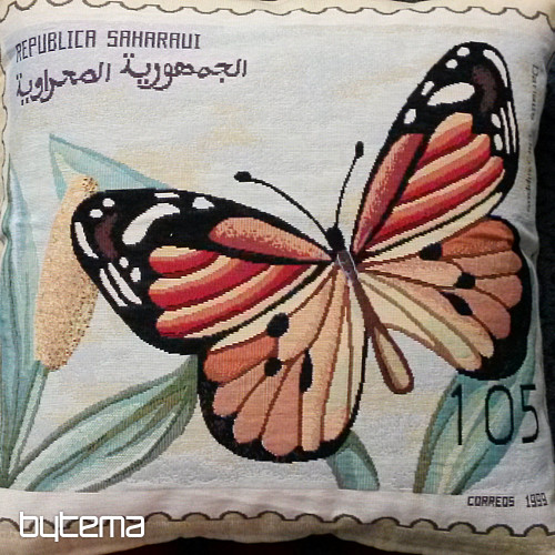 Fodera per cuscino decorativo POST STAMP BUTTERFLY