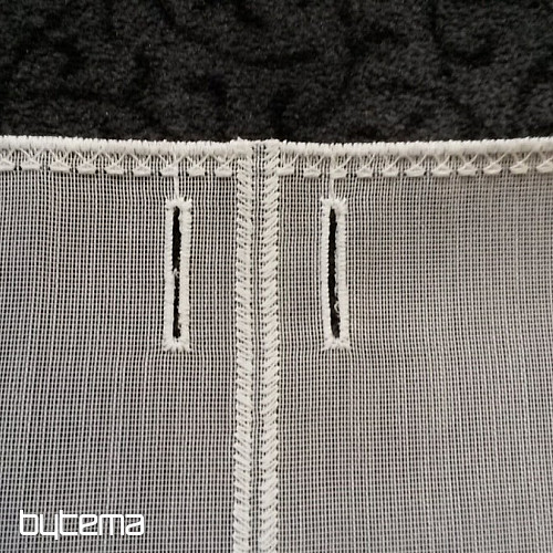 Tenda moderna ricamata 11497 bianca