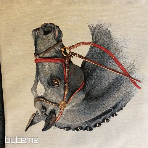 Fodera per cuscino con arazzo CAVALLO GRIGIO