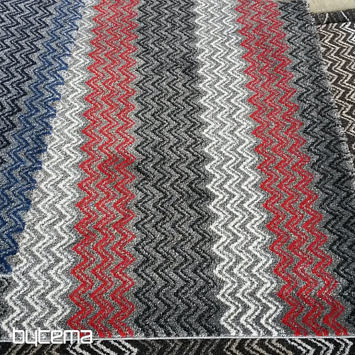 Tappeto moderno ZIG ZAG rosso