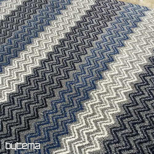 Tappeto moderno ZIG ZAG blu