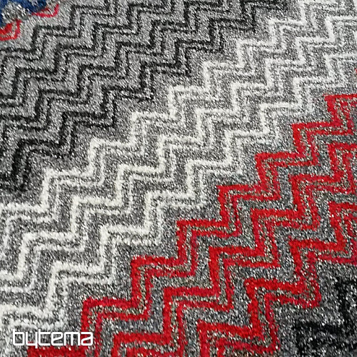 Tappeto moderno ZIG ZAG rosso