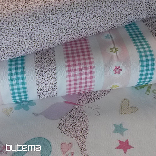 Tessuto decorativo TWIST FLOWER rosa