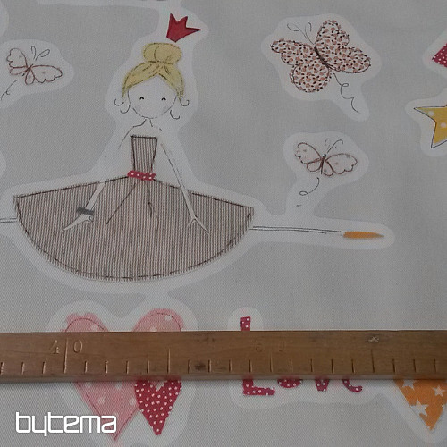 Tessuto decorativo per bambini TWIST PRINCESS arancione