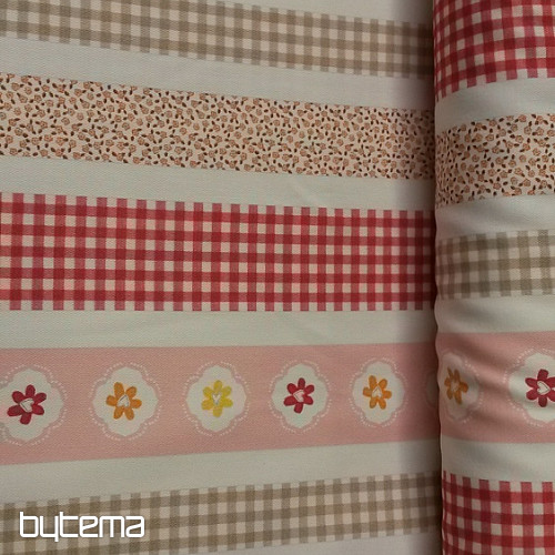 Tessuto decorativo TWIST B01 righe arancioni