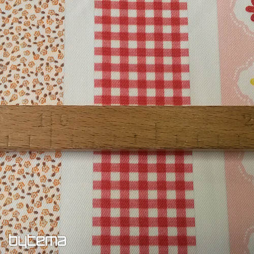 Tessuto decorativo TWIST B01 righe arancioni