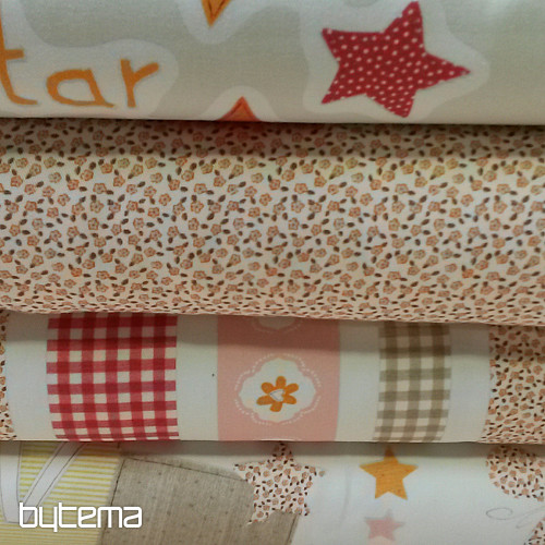 Tessuto decorativo per bambini TWIST C01 LOVE arancione