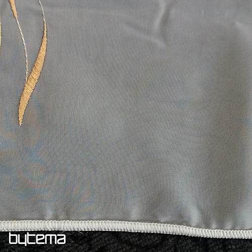Tenda in voile con ricamo Gerster verde, giallo, arancione 195/0057/70