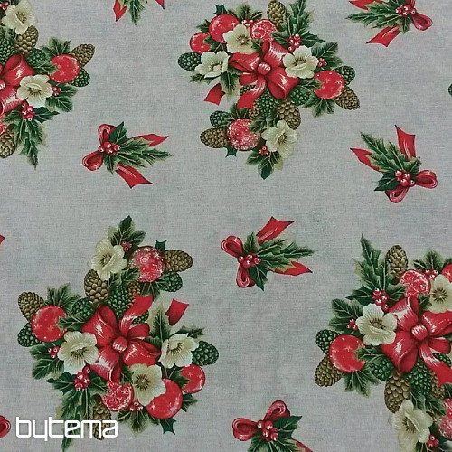 Fiore decorativo natalizio CESMINA in stoffa