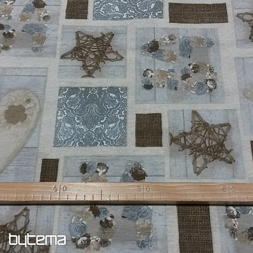 Tessuto decorativo LOVE CHRISTMAS grigio