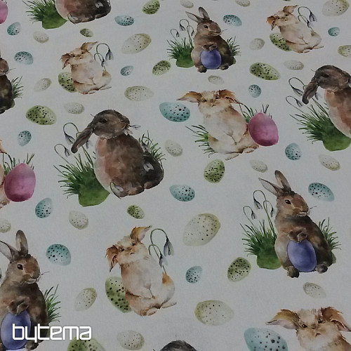 Tessuto decorativo EASTER BUNNY digitale