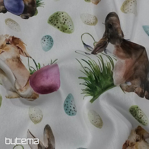 Tessuto decorativo EASTER BUNNY digitale