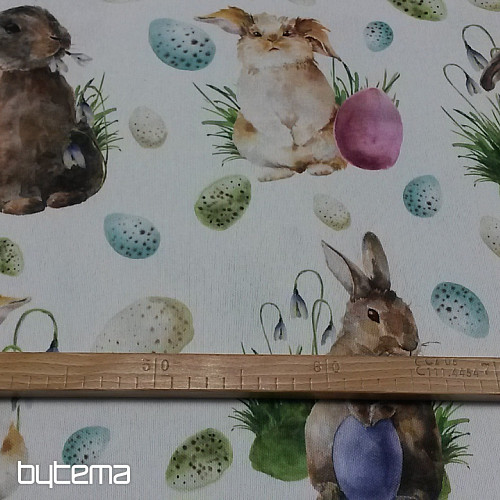 Tessuto decorativo EASTER BUNNY digitale