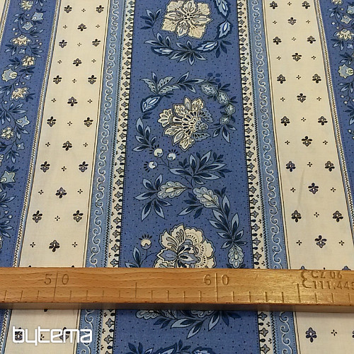 Tessuto di cotone VOLKS a righe blu