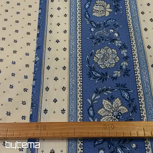 Tessuto di cotone VOLKS a righe blu