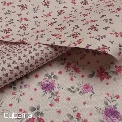 Tessuto decorativo FLOWERS DIVA rosa