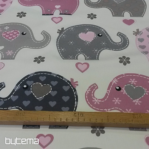 Tessuto decorativo per bambini ELEFANTI II