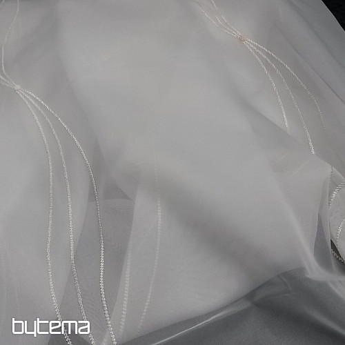 Tenda di lusso ricamata bianco - crema GERSTER 556/23