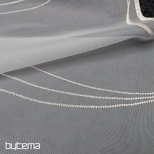 Tenda di lusso ricamata bianco - crema GERSTER 556/23