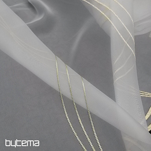 Tenda di lusso ricamata bianco - verde/giallo GERSTER 556 /53