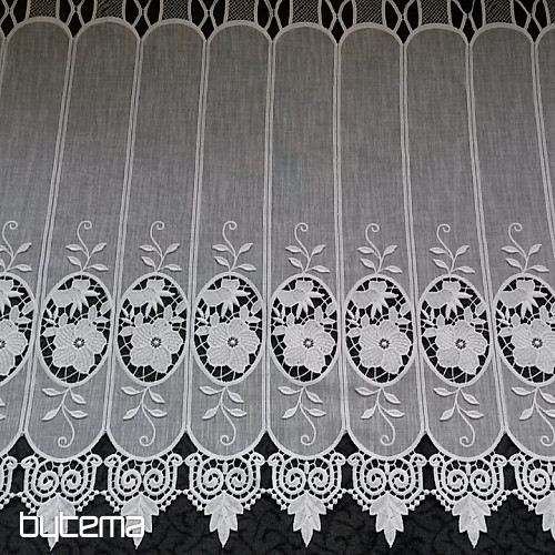 Tenda in vetro colorato ricamata 11573