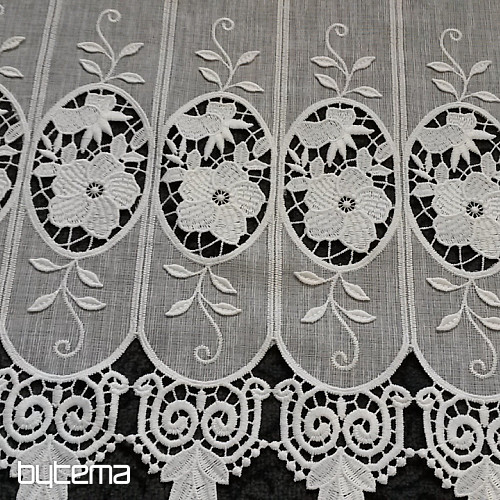 Tenda in vetro colorato ricamata 11573