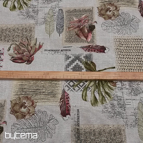 Tessuto decorativo FLORA rosso