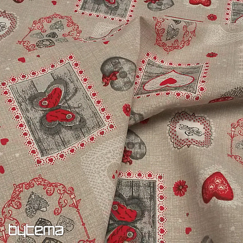 Tessuto decorativo CARLA rosso