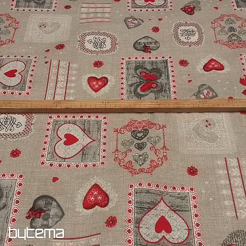 Tessuto decorativo CARLA rosso