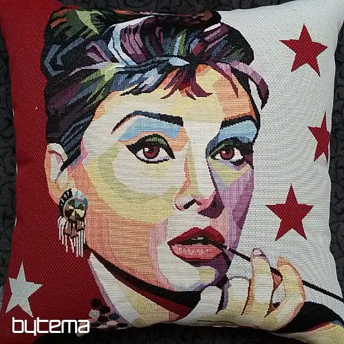 Fodera per cuscino con arazzo di Audrey Hepburn dei COMICS