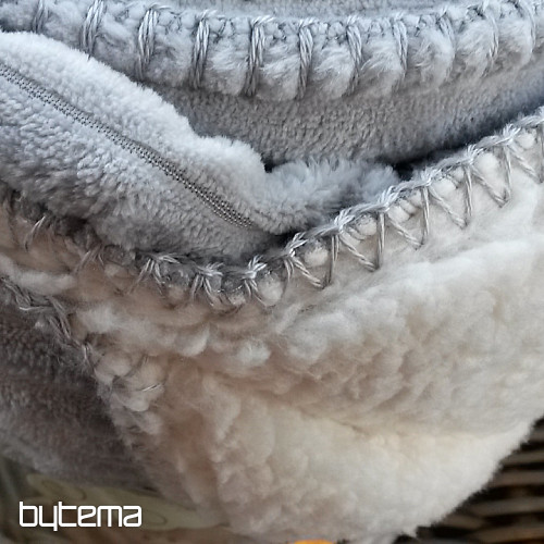coperta in microfibra EXTRA SOFT SHEEP velluto a coste - st. grigio