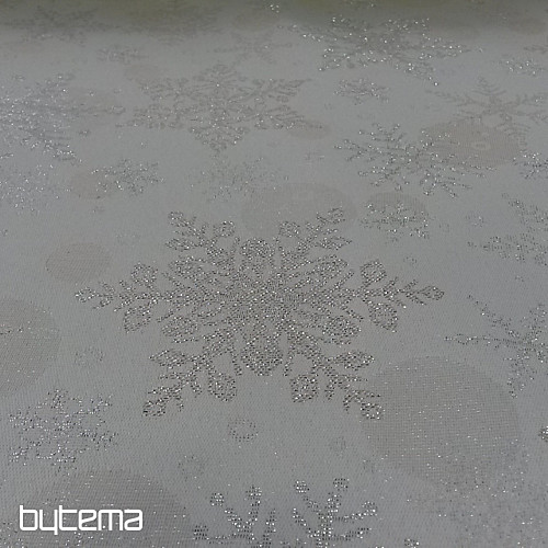 Tessuto decorativo jacquard FLAKES II. argento naturale
