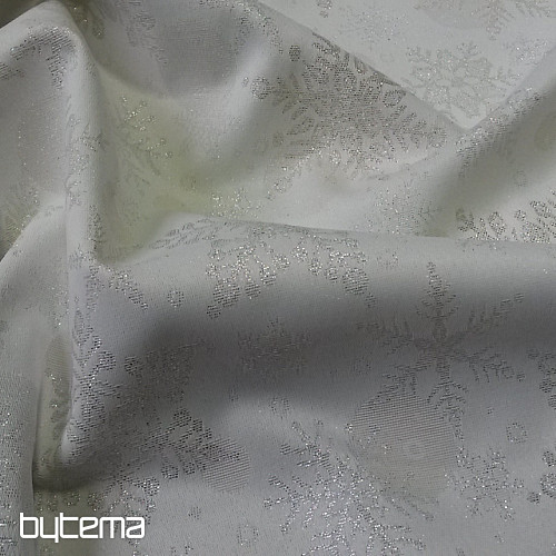 Tessuto decorativo jacquard FLAKES II. argento naturale