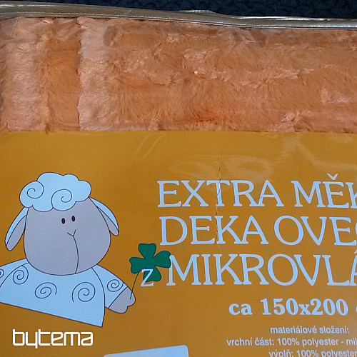 Coperta pecora jacquard - 150x200 arancione