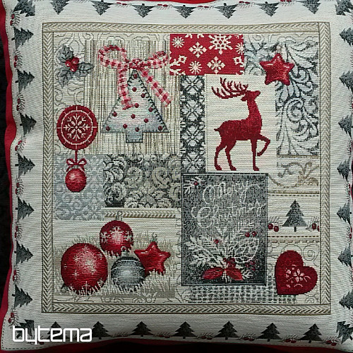 Federa per cuscino con arazzo natalizio BUON NATALE