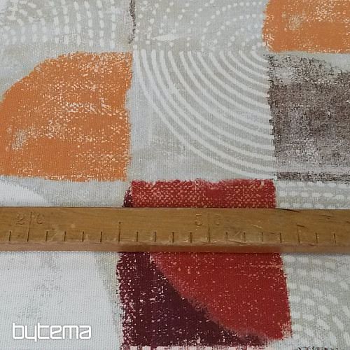 Tessuto decorativo MOKKA GEO 1 arancione