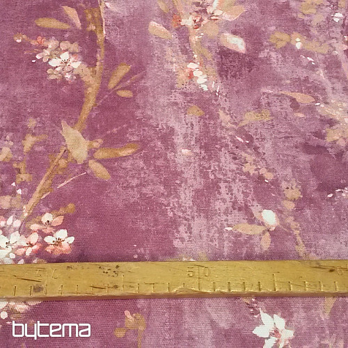 Tessuto decorativo MUHLY fiori viola