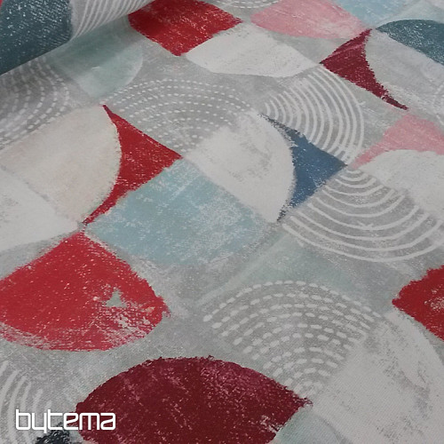Tessuto decorativo MOKKA GEO 1 rosso