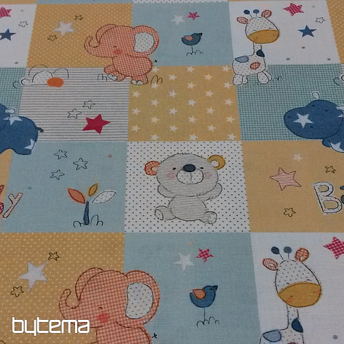 Tessuto in cotone BABY ZOO multicolore