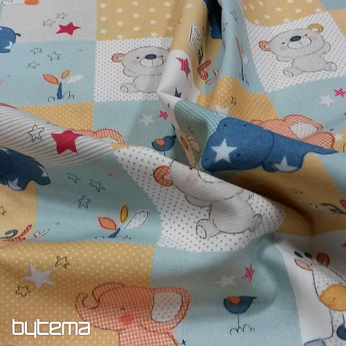 Tessuto in cotone BABY ZOO multicolore