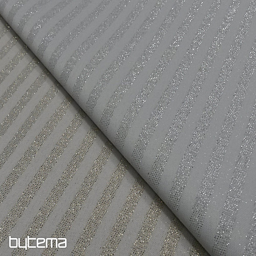 Tessuto decorativo jacquard PRUHY argento naturale