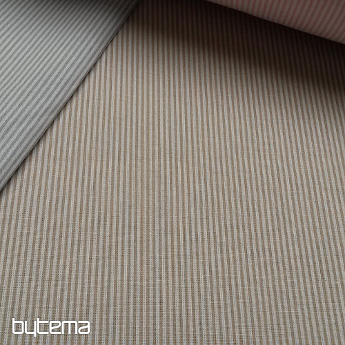 Tessuto in cotone BABY STRIPE beige